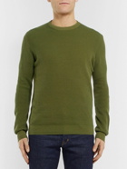 Loro Piana - Girocollo Riverside Garment-Dyed Ribbed Cashmere Sweater - Green