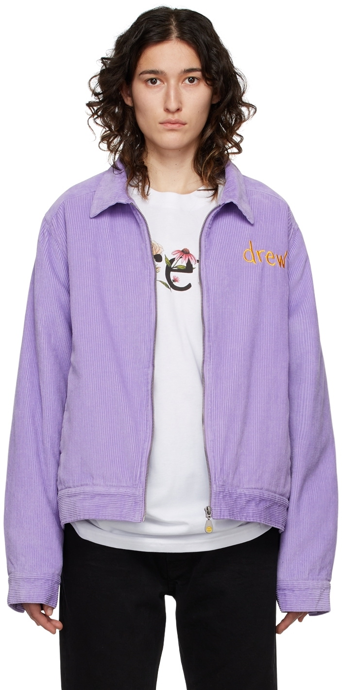 drew house SSENSE Exclusive Purple Painted Mascot Jacket