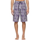 Kenzo Blue and White Mermaid Swim Shorts