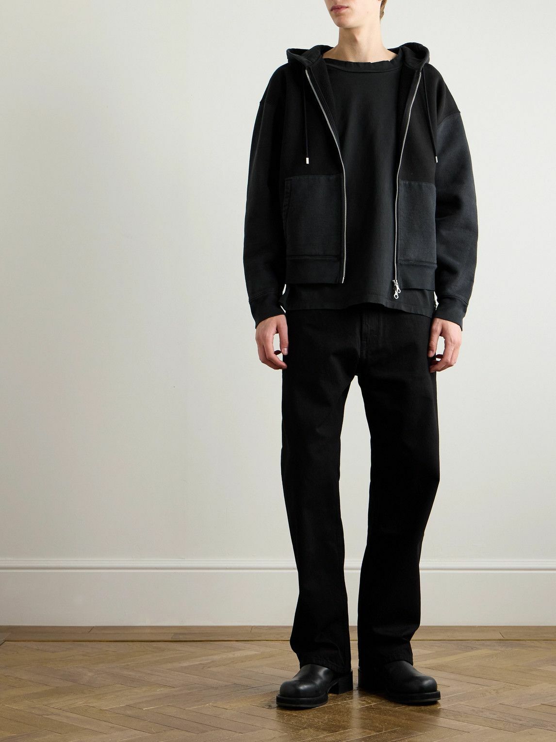 Our Legacy - Rascal Slim-Fit Cotton-Jersey Zip-Up Hoodie - Black Our Legacy