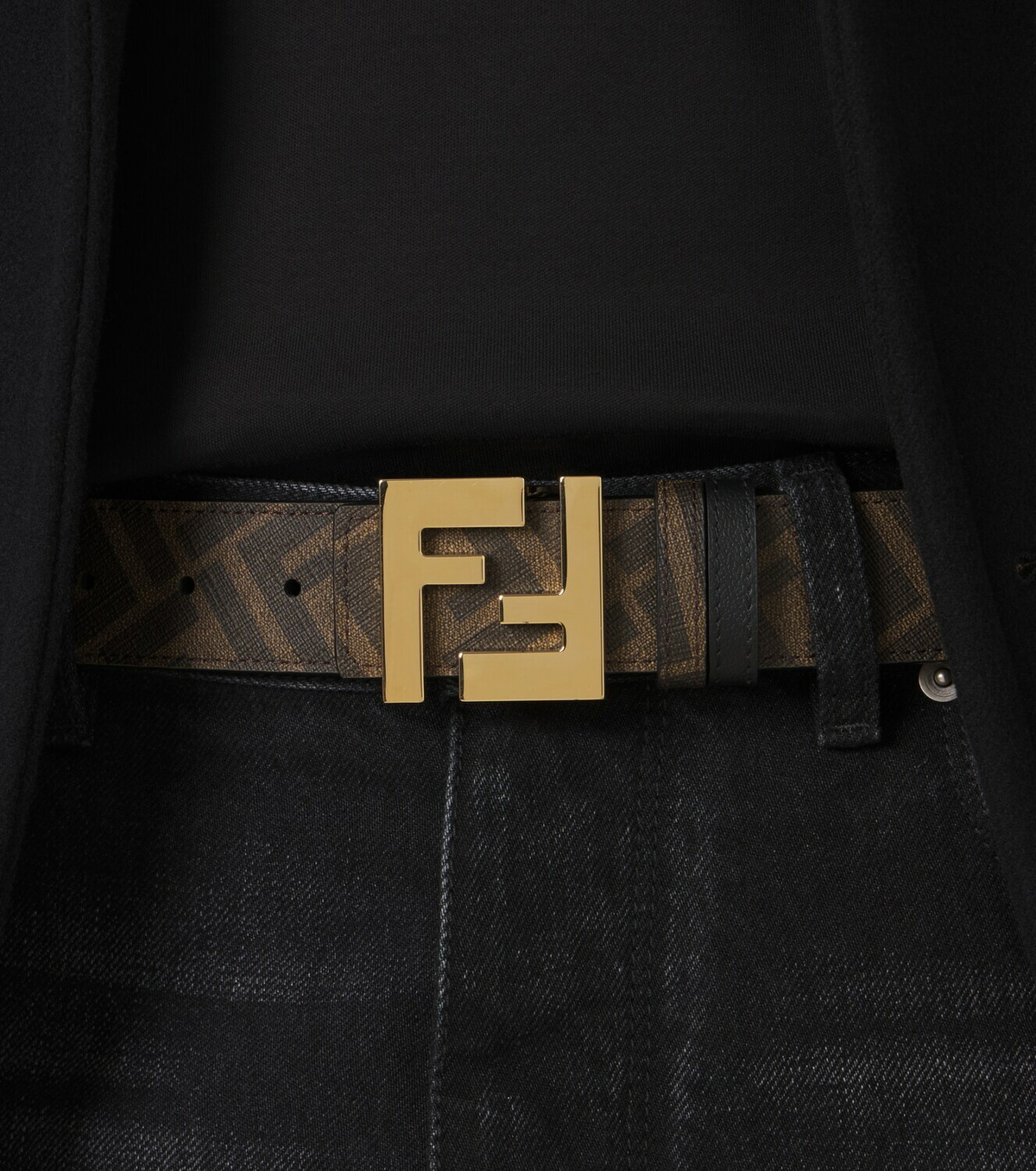 Fendi FF Zucca reversible leather belt
