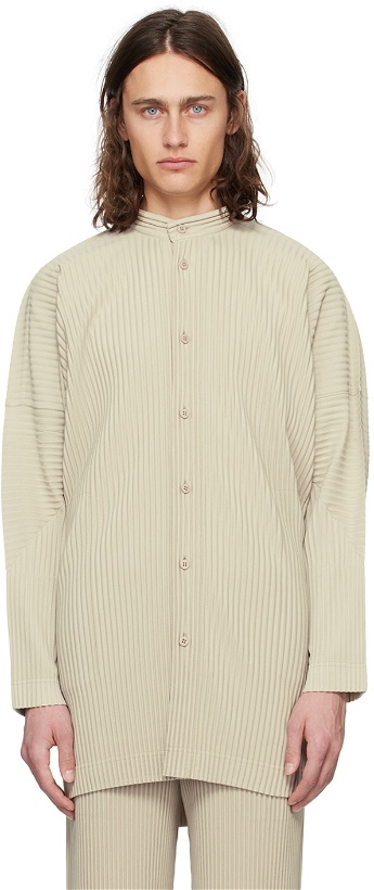 Photo: HOMME PLISSÉ ISSEY MIYAKE Beige Monthly Color March Shirt