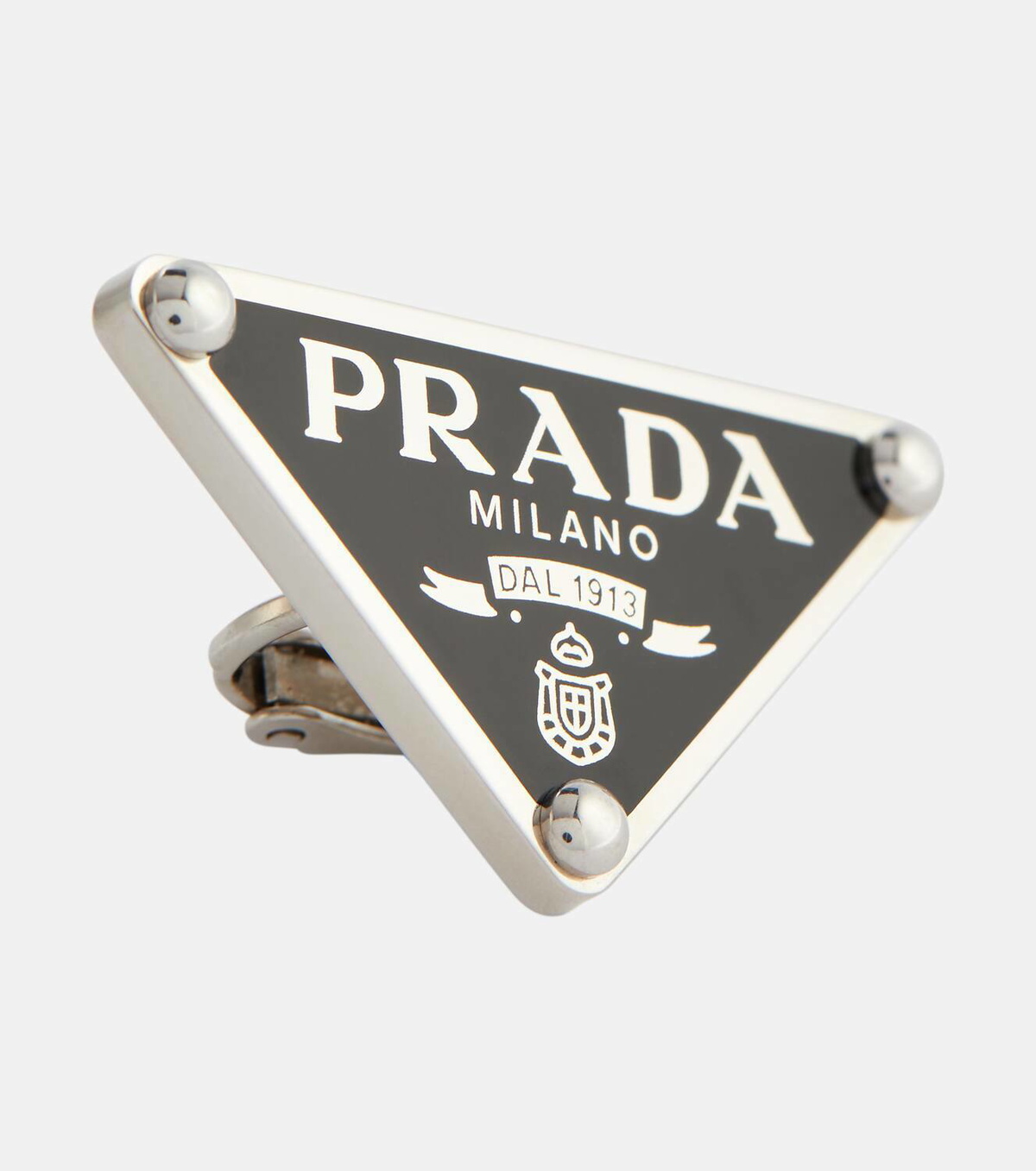 Prada Logo clip-on single earring