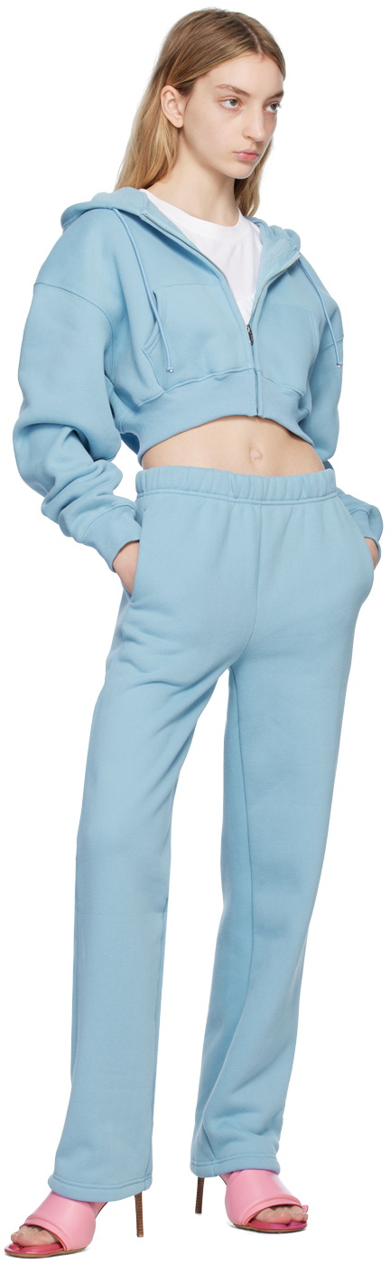 Danielle Guizio Blue Flared Lounge Pants