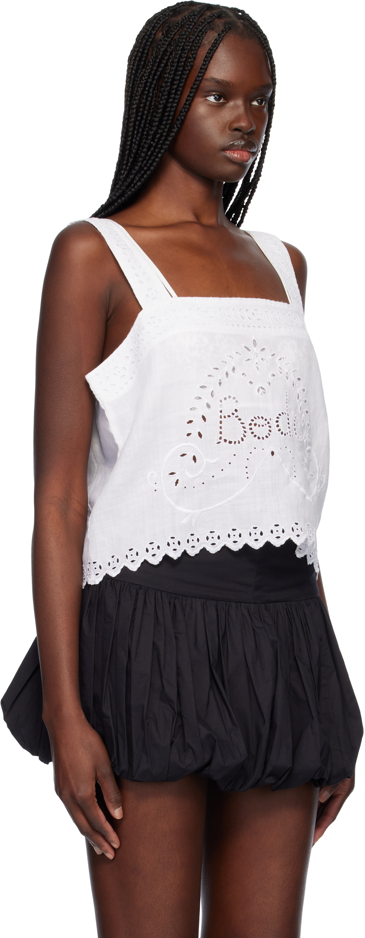 Bode White Belvoir Tank Top