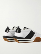 TOM FORD - James Rubber-Trimmed Leather and Suede Sneakers - White