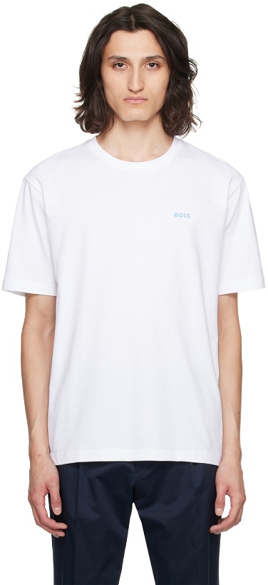 Photo: BOSS White Graphic T-Shirt