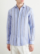 Etro - Striped Linen Shirt - Blue
