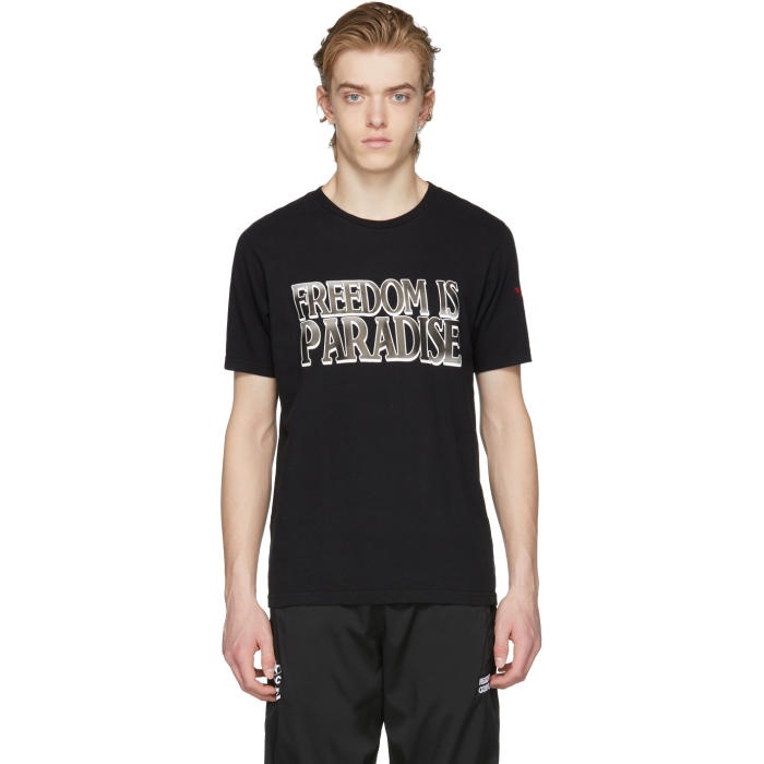 Photo: Resort Corps SSENSE Exclusive Black Freedom Is Paradise T-Shirt