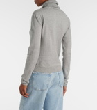 Area Embellished cotton and cashmere turtleneck sweater