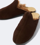 Sabah Shearling-lined suede mules