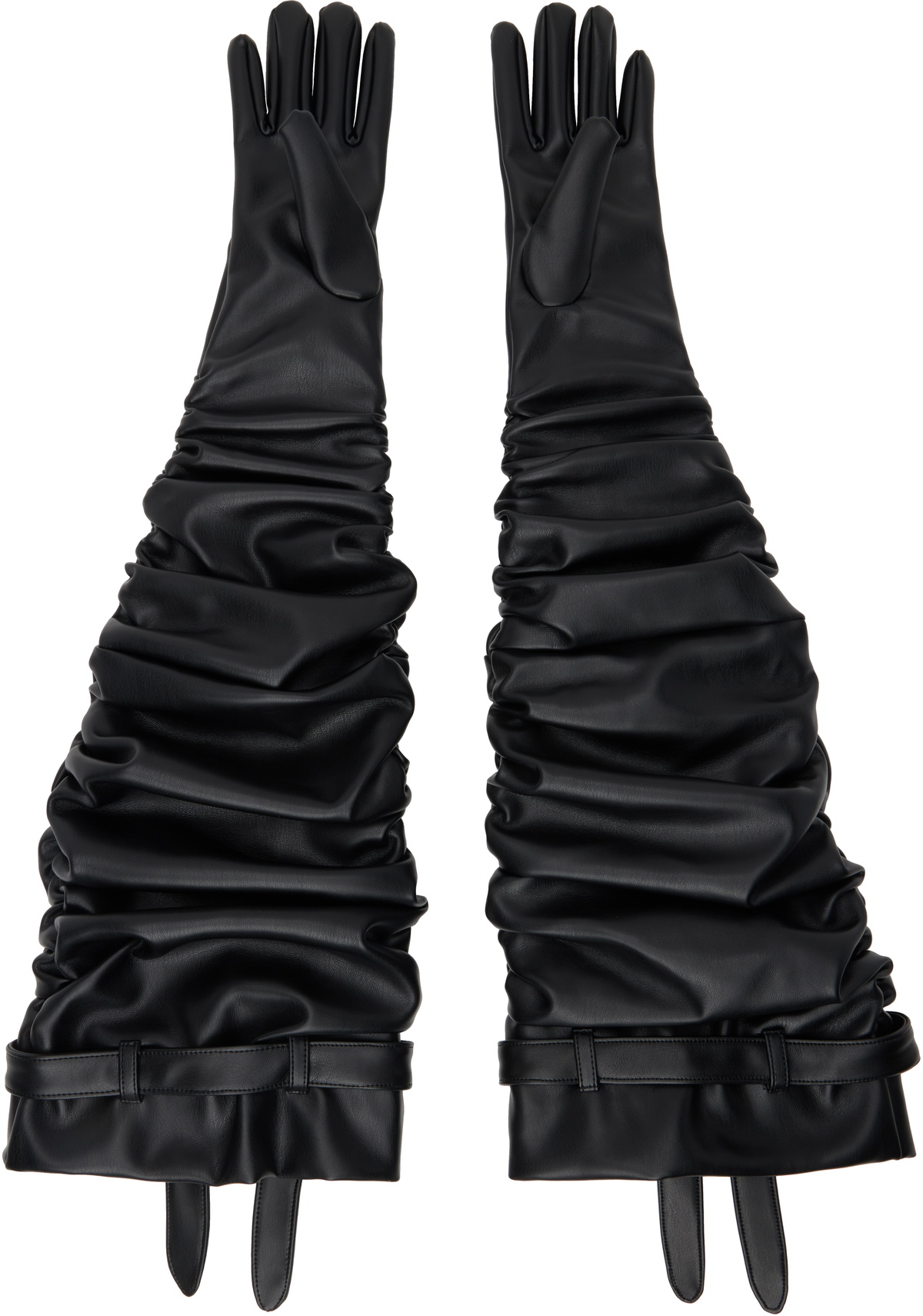 YUME YUME Black Wrinkly Gloves