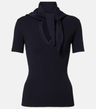 Max Mara Scarf-detail knitted top