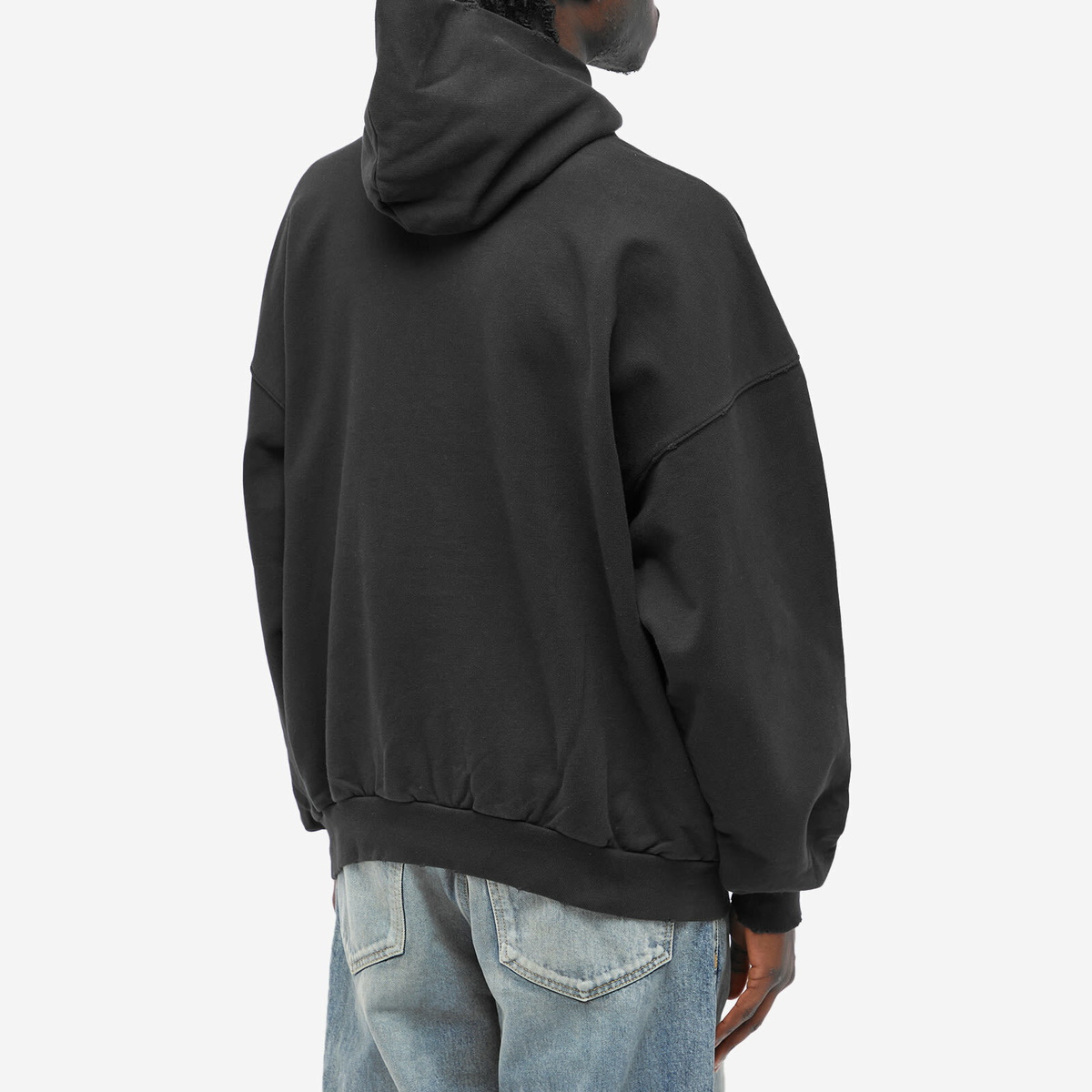 パーカー・フーディ BALENCIAGA Men Hoodies 744441TRVK21041 Balenciaga Men's Dot Com Popover Hoodie in Washed Black/Grey