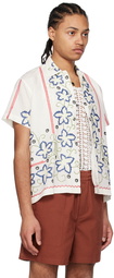 Bode White Cornflower Shirt