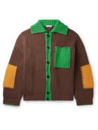 JW Anderson - Patchwork Ribbed Cotton-Blend Cardigan