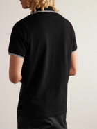 Moncler - Logo-Appliquéd Cotton-Piqué Polo Shirt - Black
