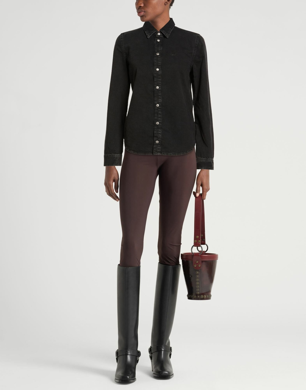 Diesel Womens Denim shirt in Black
