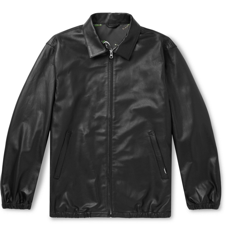 Photo: Neighborhood - Leather Blouson Jacket - Black