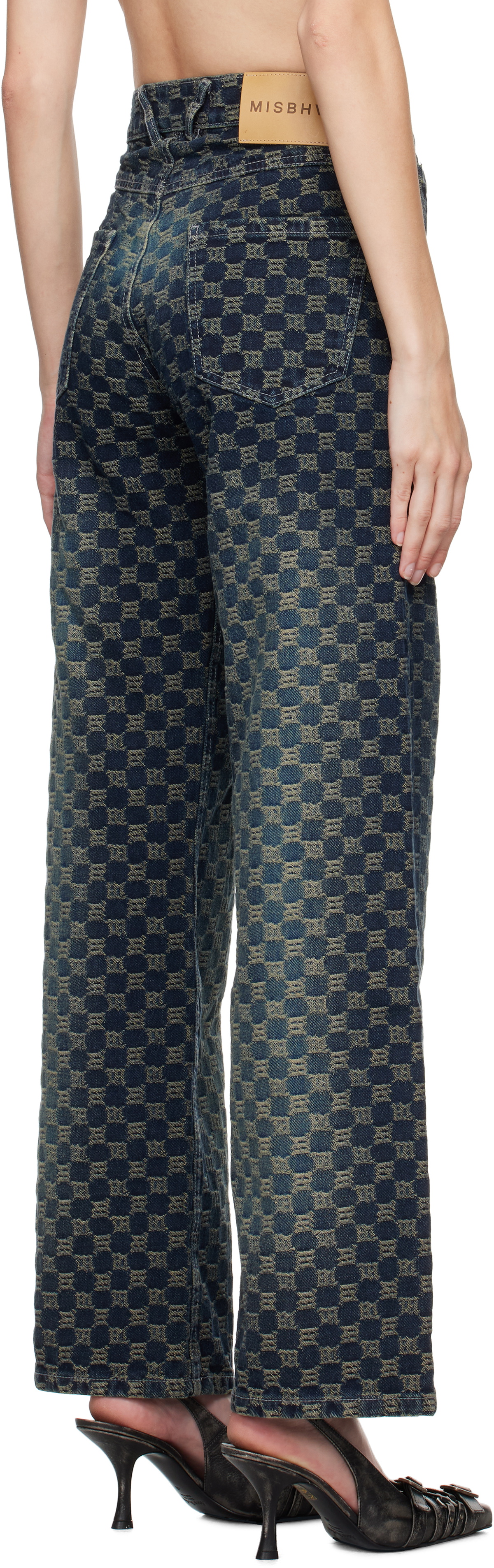 MISBHV Blue Jacquard Monogram Jeans