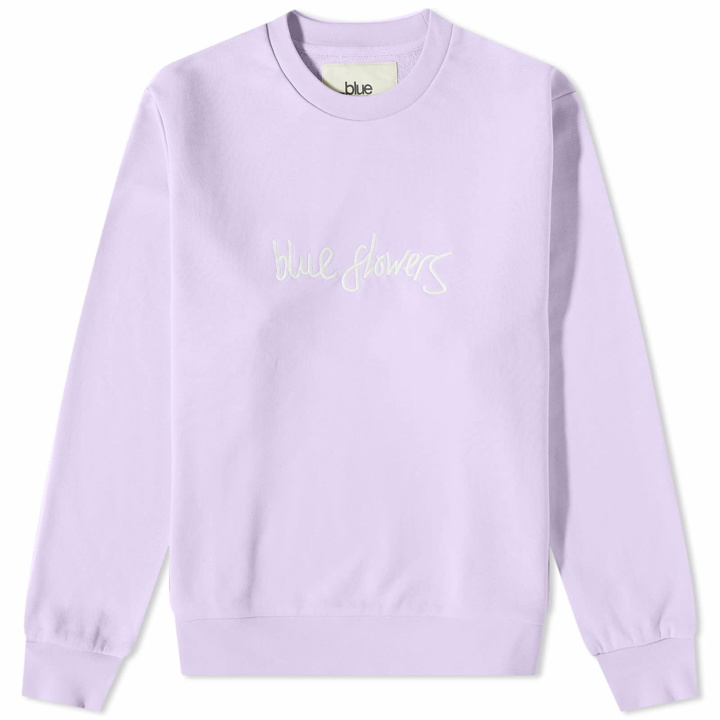 Photo: Blue Flowers Men's Pencraft Sweat in Lilac