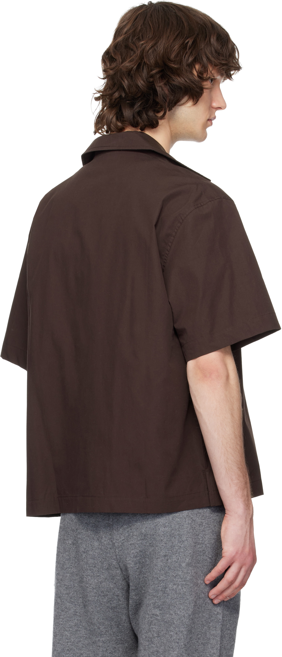 Entire Studios Brown Pajama Shirt
