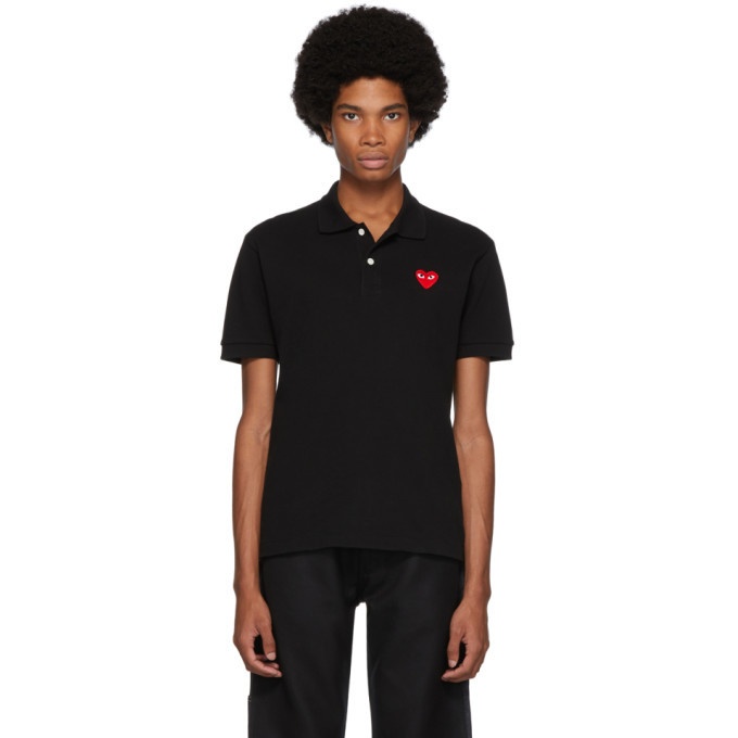 Photo: Comme des Garcons Play Black Heart Patch Polo