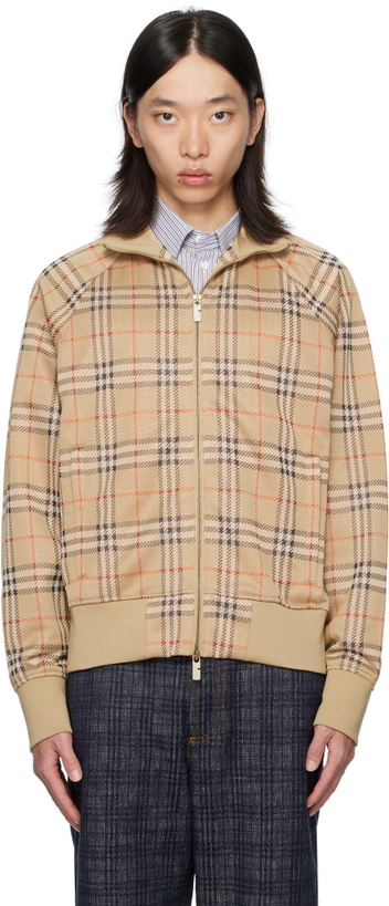 Photo: Burberry Beige Check Sweatshirt