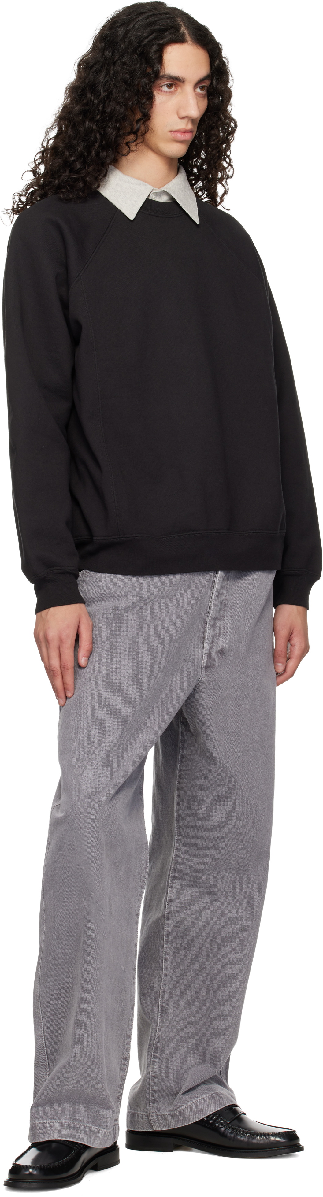 Lady White Co. Black Heavy Gusset Crewneck Sweatshirt