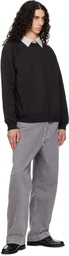 Lady White Co. Black Heavy Gusset Crewneck Sweatshirt