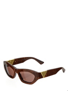 Bottega Veneta Angle Hexagonal Sunglasses