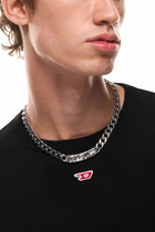 Diesel Stainless Steel Chain Necklace - Necklaces - Unisex - Silver