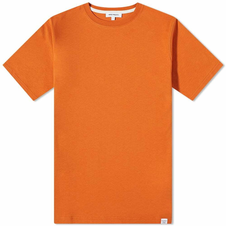 Photo: Norse Projects Men's Niels Standard T-Shirt in Burnt Orange