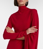 Stella McCartney Caped crêpe jersey minidress