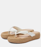 Gianvito Rossi Leather platform espadrille thong sandals