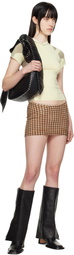 Miaou Brown Elektra Miniskirt