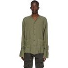 Greg Lauren Green Striped Army Shirt