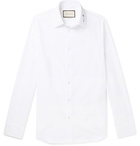 Gucci - Slim-Fit Logo-Detailed Cotton Shirt - Men - White