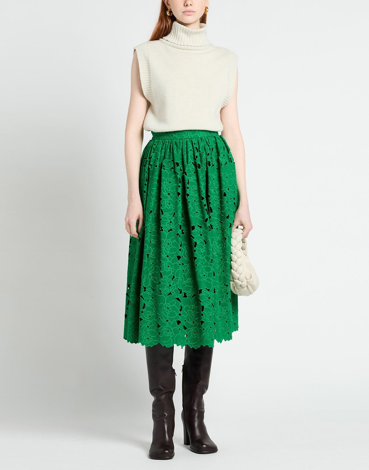 Erdem Womens Midi skirt in Green
