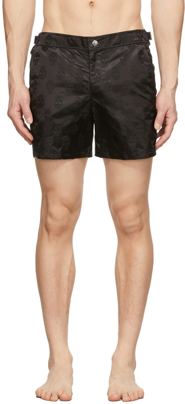 Photo: Alexander McQueen Black Skull Swim Shorts