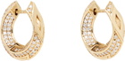 Burberry Gold Hollow Pave Earrings