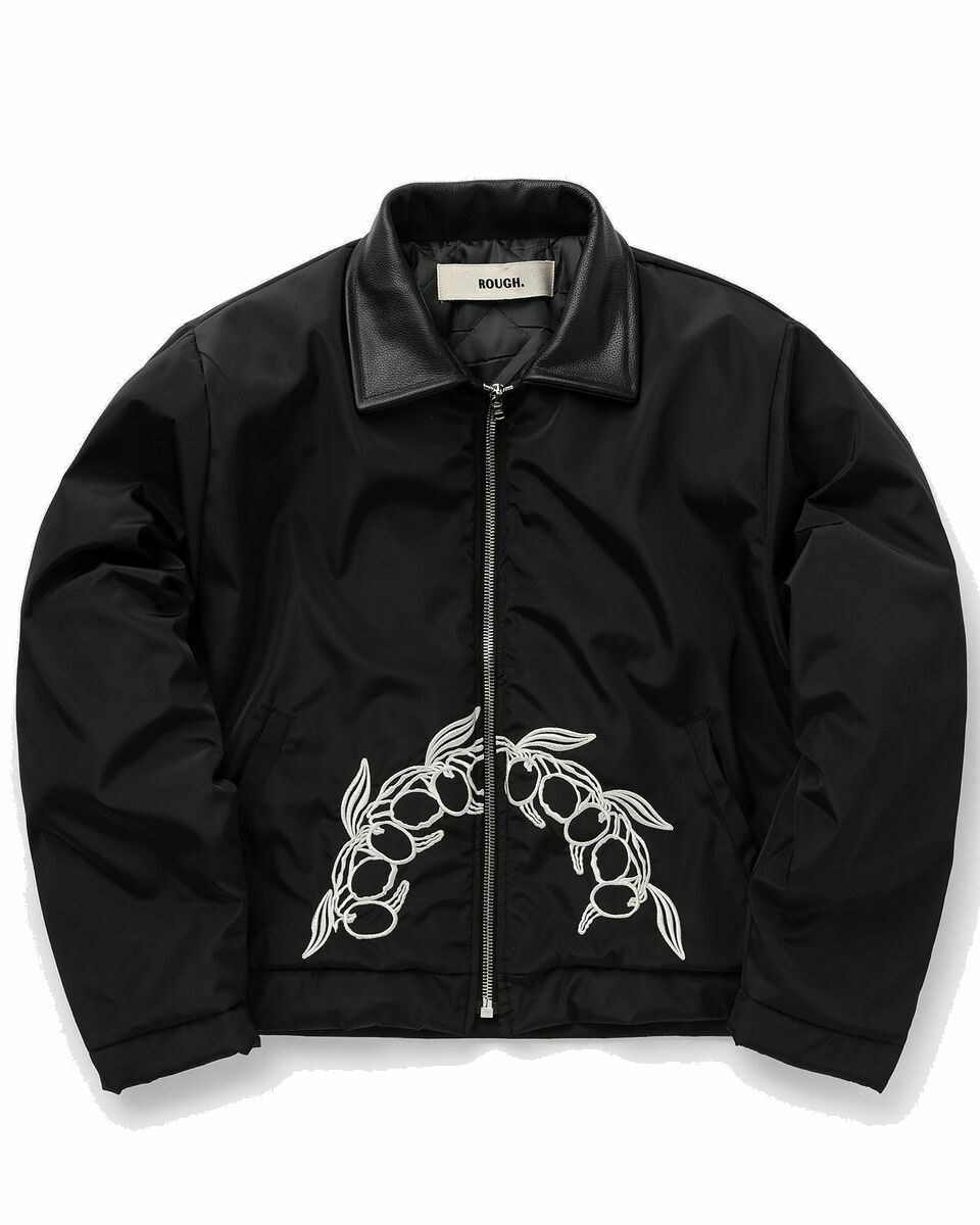 Photo: Rough. Olive Bomber Jacket Black - Mens - Bomber Jackets