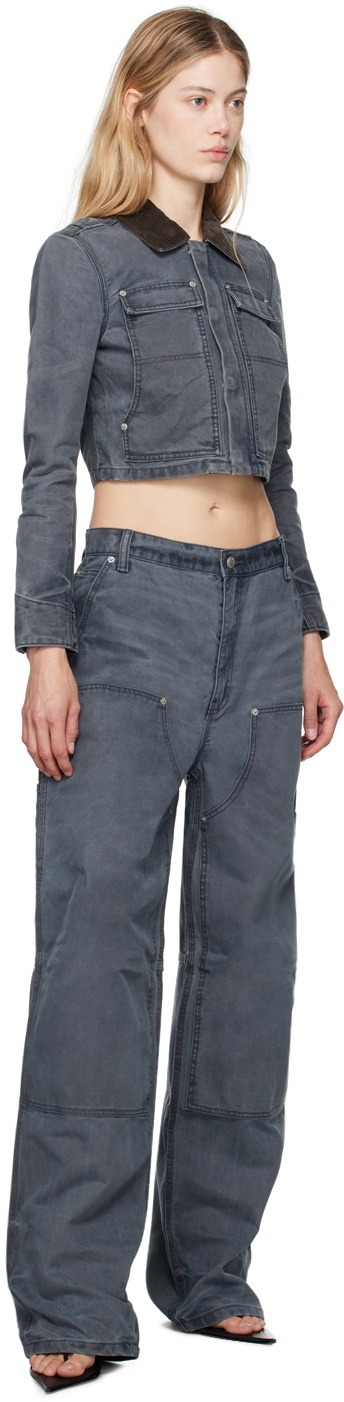パンツ alexanderwang carpenter pant Alexander Wang Gray High Waisted Workwear Carpenter Jeans