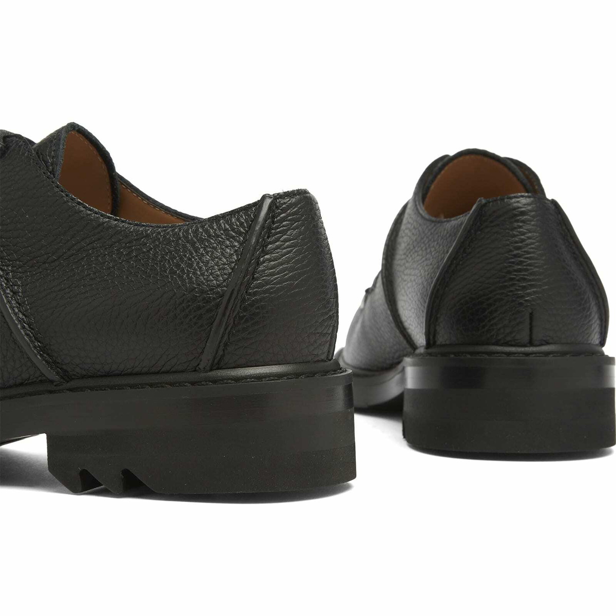 Dries Van Noten Men's Leather Derby Shoes in Black