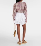 Marant Etoile Gisele lace-trimmed cotton shorts
