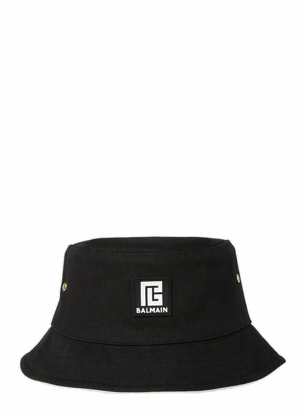 Photo: Balmain - Logo Patch Bucket Hat in Black