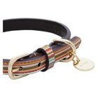 Paul Smith Multicolor Signature Stripe Dog Collar