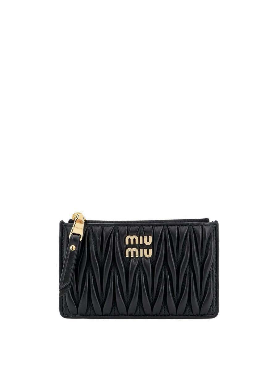 Miu Miu Card Holder Black Womens Miu Miu