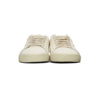 Saint Laurent White Damaged Canvas Court Classic SL06 Sneakers