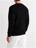 Café Kitsuné - Logo-Print Cotton-Jersey Sweatshirt - Black